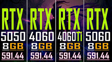 RTX 5050 vs RTX 4060 vs RTX 4060Ti vs RTX 5060 - NEW DRIVER - 591.44...