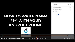 How to add Nigerian Naira ₦ on your android keyboard. screenshot 1
