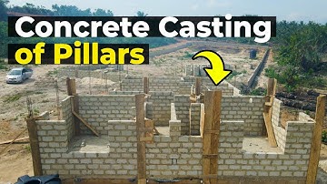 Pillar Casting for a 3 Bedroom Project - Building in Ghana