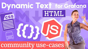 Dynamic Text plugin for Grafana | Use HTML, Markdown, JavaScript and CSS | Community use cases