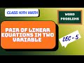PAIR OF LINEAR EQUATIONS IN 2 VARIABLES | WORD PROBLEMS | LEC -5 | CLASS 10TH |