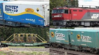 東北本線貨物列車と日鐵チキ返却 たくさん撮影２７本・警笛付き