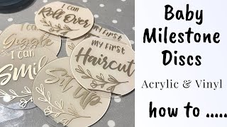 BABY milestone DISCS - Acrylic & vinyl - How to...