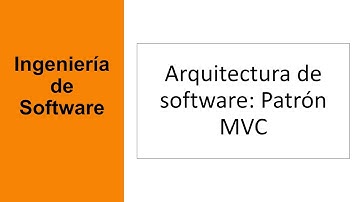 Arquitectura de software - Arquitectura MVC