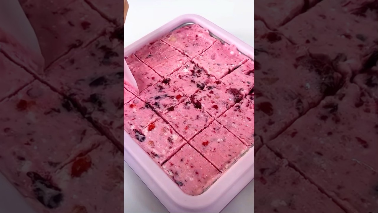 Stir-fried yogurt with strawberries and cherries, paired with cheese