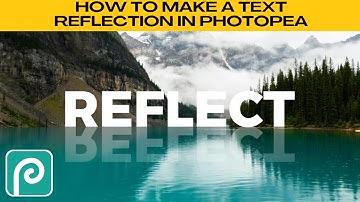 How to Make a TEXT REFLECTION in Photopea (Easy Reflective Text Effect)