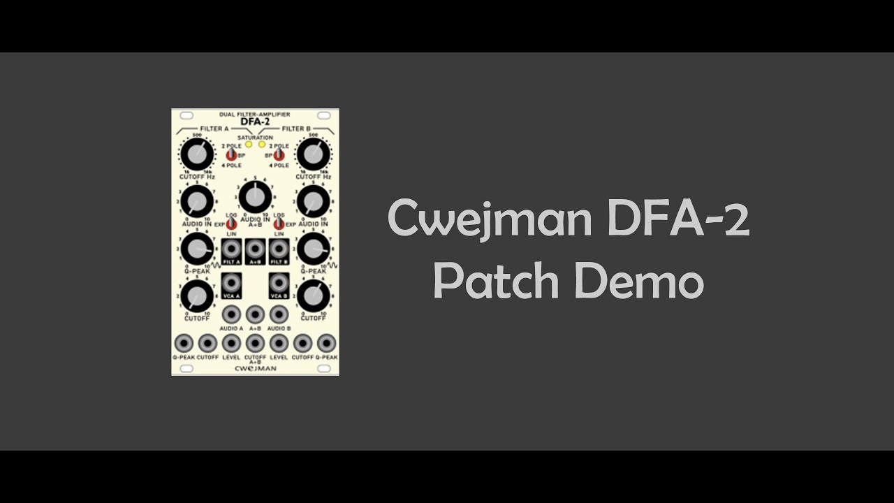 Cwejman MMF-1S Patch Demo - YouTube