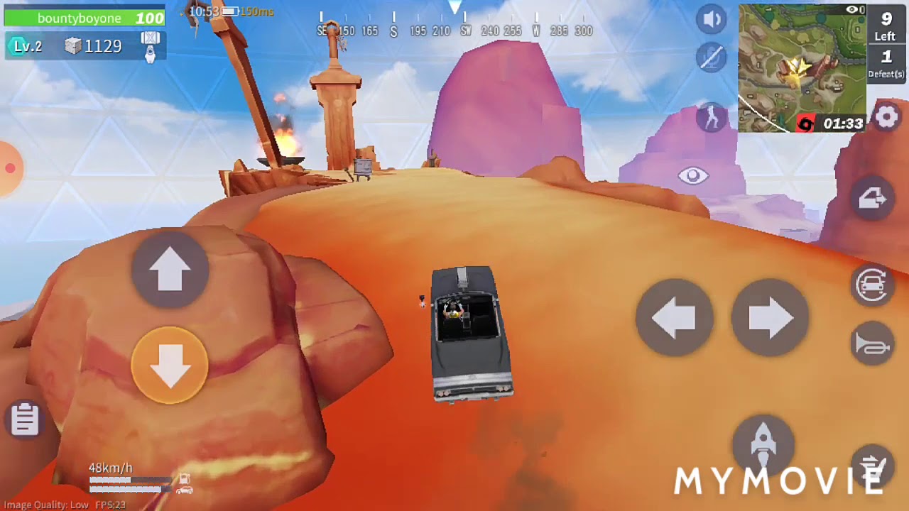 Pistol only challenge in creative destruction