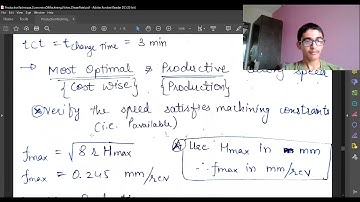 Tool Cost & Productivity Optimise Numerical Example Question Solved |EOM 7|Production Technique|Mech