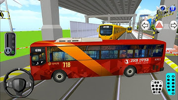 New Old Bus Vs Bullet Train 3D Driving Class 2025 - 3D Driving Class 2025 - Android iOS Gameplay 