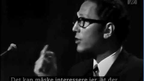 Tom Lehrer - The Elements - LIVE FILM From Copenhagen in 1967