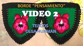 BORDE A CROCHET PARA COLCHA PENSAMIENTO VIDEO 2