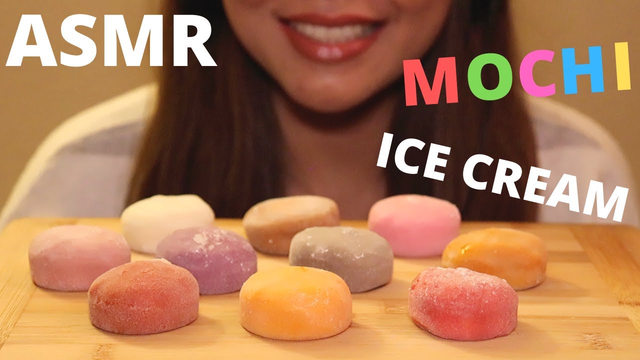 ASMR MOCHI ICE CREAM REVIEW (NO TALKING) SOFT CHEWING SOUNDS | MARYANN HASHIMOTO