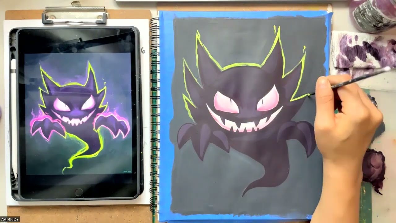 Como dibujar y pintar a Pikachu el pokemon paso a paso – art4kids