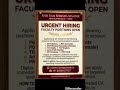 Delhi teacher vacancy 2026#shorts #viral #teachingjob
