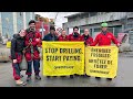 Six greenpeace activists occupy a shell oil platform