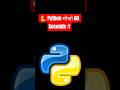🐍 Python सीखो 60 Seconds में | Easy Coding for Beginners 🚀 #Shorts