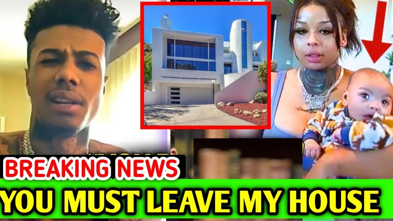 Blueface angrily chase away chrisean Rock from his Mansion Because she cheated with another man
