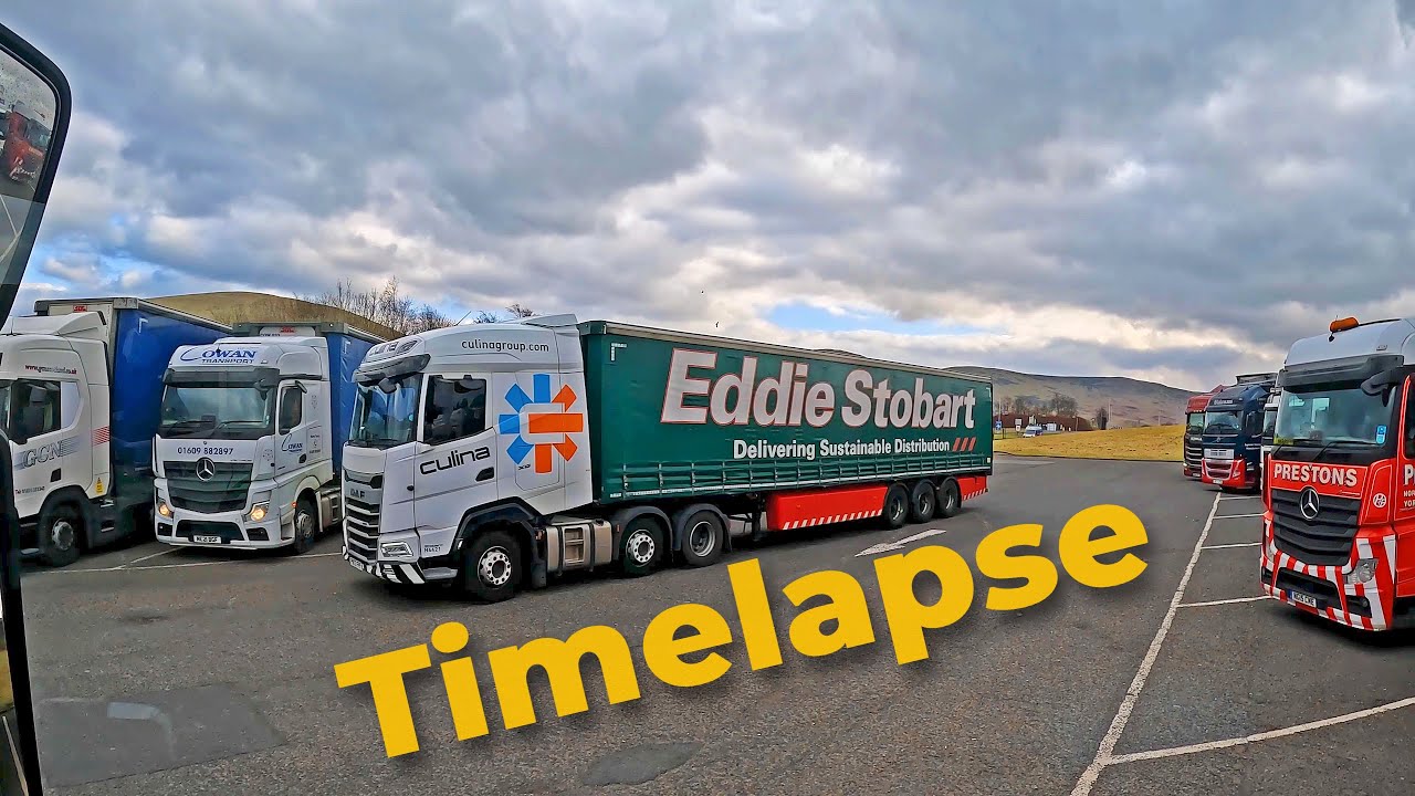 Timelapse Lorry Park | Chill and calm morning in Scotland