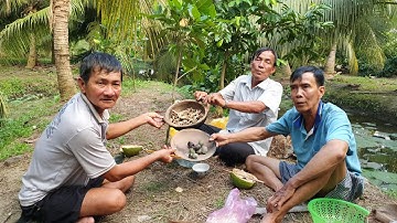 Bác 2 Và Chú Út Làm Món Ếch Rang Muối Bằng Nồi Đất Thơm Ngát Giữa Khu Vườn Dừa.Minh Bẫy Rắn#20