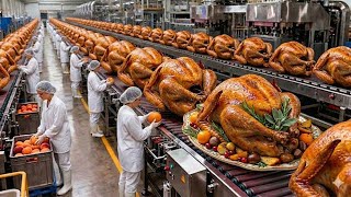 “How Millions of Roast Turkeys Are Made | Inside a Modern Turkey Factory Process”
