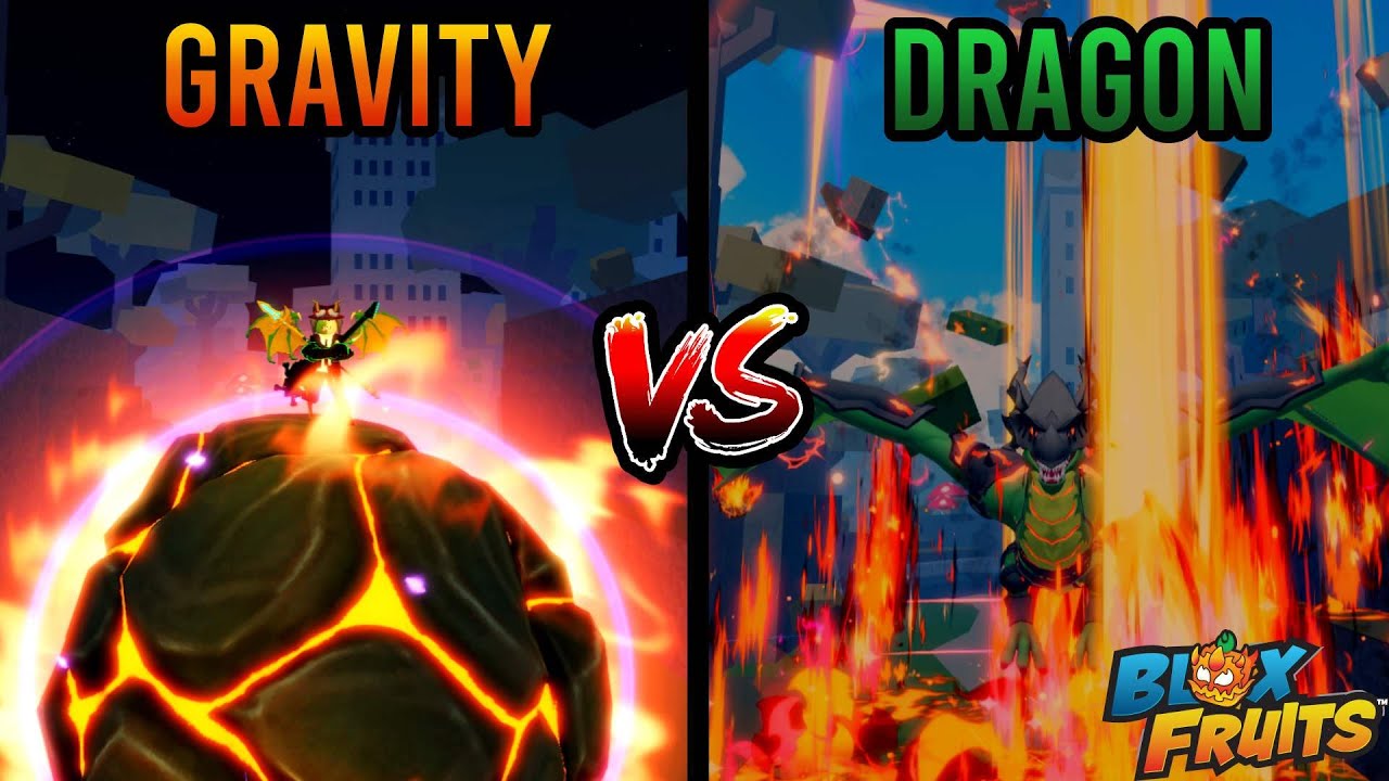 Dragon vs Rework Gravity - Blox Fruit
