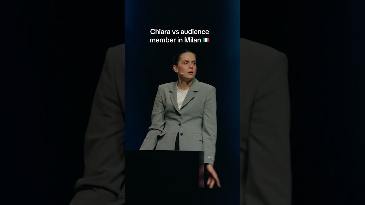 Chiara vs audience member in Milan #shorts