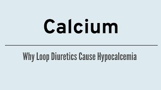 Why Loop Diuretics Cause Hypocalcemia