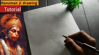 ✍️How to draw hanuman ji drawing tutorial l hanuman ji drawing 