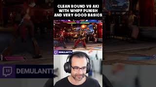 CLEAN ROUND VS AKI WITH WHIFF PUNISH AND VERY GOOD BASICS  #streetfighter #fgc #funnygaming  #gaming