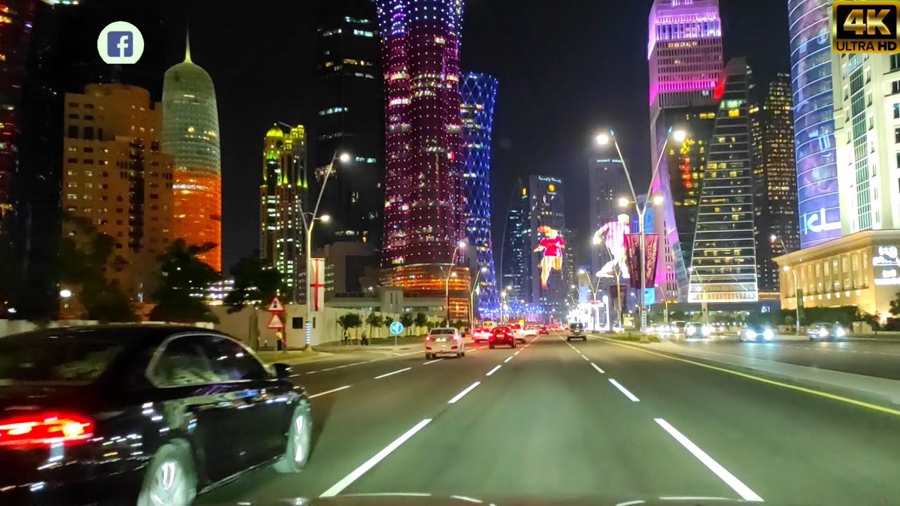 NIGHT DRIVE in the West Bay City business capital of Qatar December 01, 2022 || kuya Roger vlog