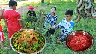 Yummy Chicken Wing, Pickle Tamarind, Salmon Fin Crispy cook and eat  Cooking with Sros