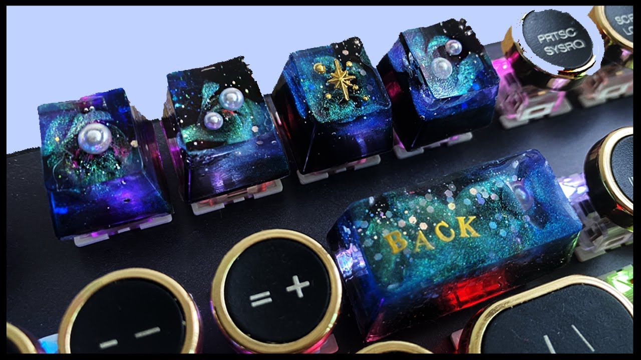 우주 레진키캡 만들기 Space Custom Resin Keycaps - Mani Land - YouTube