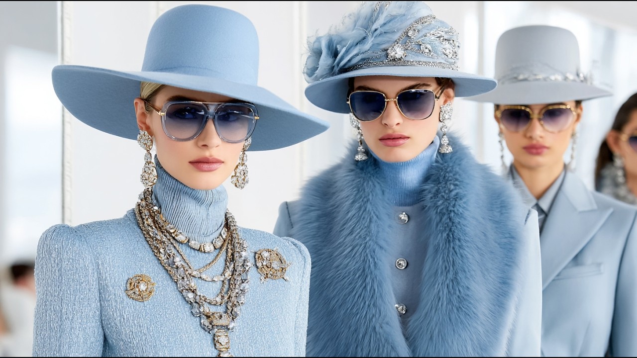Ralph Lauren Fall/Winter 2026/27 | Dusty Blue Chic Runway Style