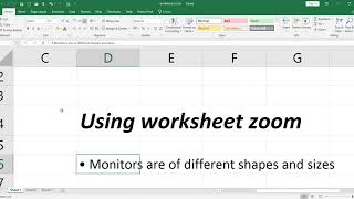How to Zoom in Excel Worksheets