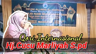 QORIAH INTERNASIONAL Hj.Cucu Marliyah S.pd di peringatan Maulid Nabi Muhammad SAW Mushola Al barkah