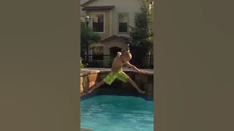 Tristan John's pool splash