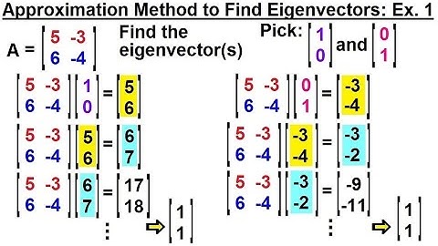 Linear Algebra: Ch 3 - Eigenvalues and Eigenvectors (19 of 35) Eigenvectors=? Approx. Method: 1