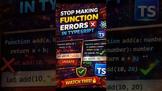 Stop Making Function Errors in TypeScript ❌ (React Devs Watch This!) | Tamil #shorts #ytshorts