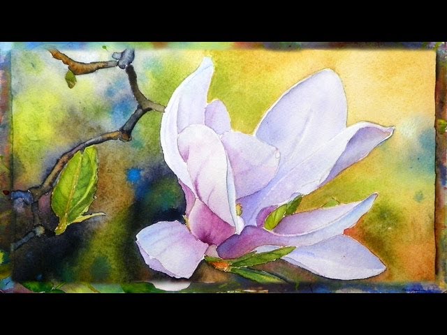 How to paint white magnolias in watercolour - Artists & Illustrators