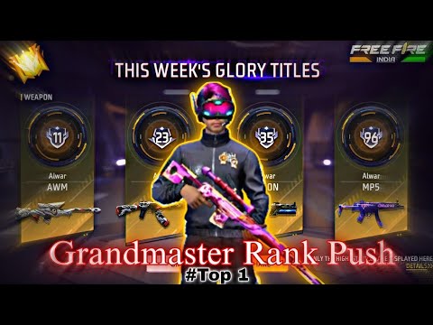 BR RANK PUSH TOP 1 || WITH WEAPONS GLORY TITLE || GARENA FREE FIRE ...