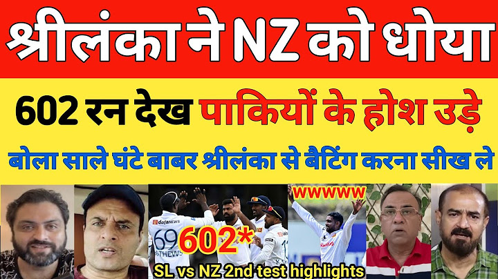 PAK Media shocked on SRI LANKA VS NEW ZEALAND 2ND TEST Match DAY 3 HIGHLIGHTS 2024 | Pak reacts
