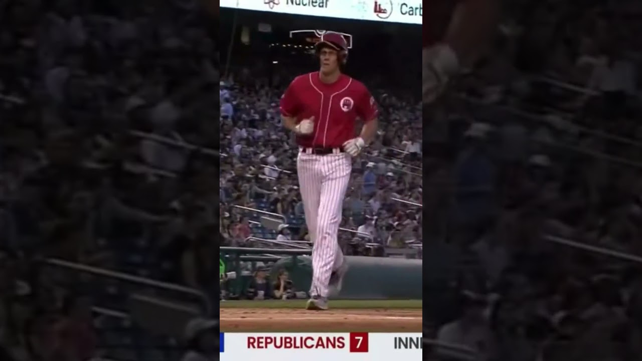 Senator Schmitt Hits a Bases Clearing Triple at the Congressional Baseball Game