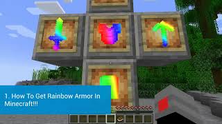 How To Get Rainbow Armor And Tools In Minecraft! (Not Clickbait)