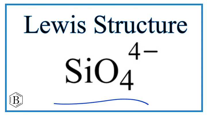 How to Draw the Lewis Dot Structure for SiO4 4-: Silicate ion