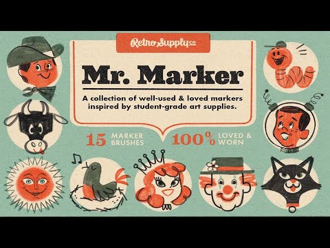 Mr. Marker Brushes for Affinity, a Brush Add-On by RetroSupply Co. (Thumbnail 2 of 4)