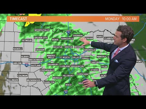 DFW Weather: Timeline of Monday rain in North Texas - YouTube