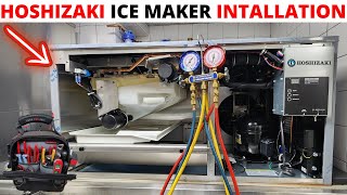 HVACR: Hoshizaki Ice Maker Installation (How To Install Hoshizaki Ice Maker) Square Cuber Ice Maker