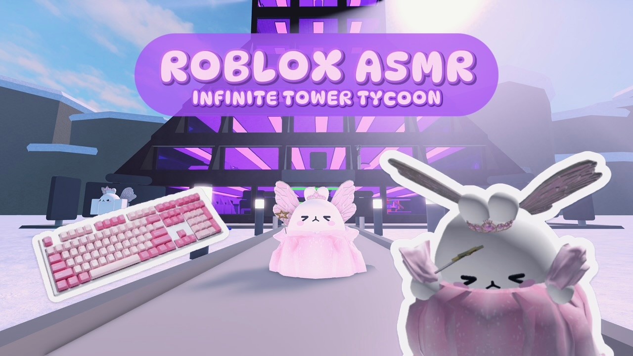 Roblox ASMR playing Infinite Tower Tycoon using a creamy keyboard w/HANDCAM
