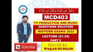 MCD403 MidTerm Exam Question and Solution By Taleemi Markaz Part 2